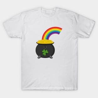 Pot of Gold Rainbow Cartoon T-Shirt